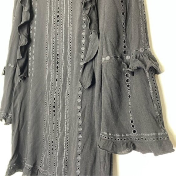 IRO Jeyss Ruffle and Eyelet Bell Sleeve Mini Dress Women Size 36 (4) - Picture 5 of 6